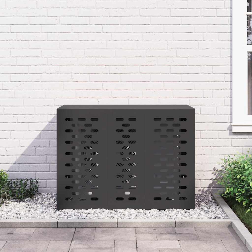 Pokrov za klima uređaj Crna 110 x 50 x 80 cm Čelik