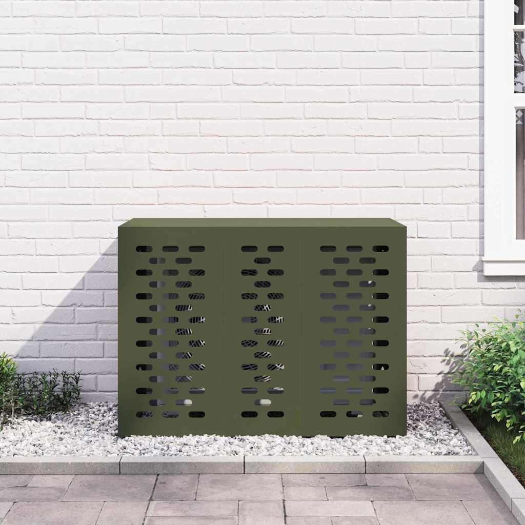 Pokrov za klima uređaj Maslinovo zelena 110 x 50 x 80 cm Čelik