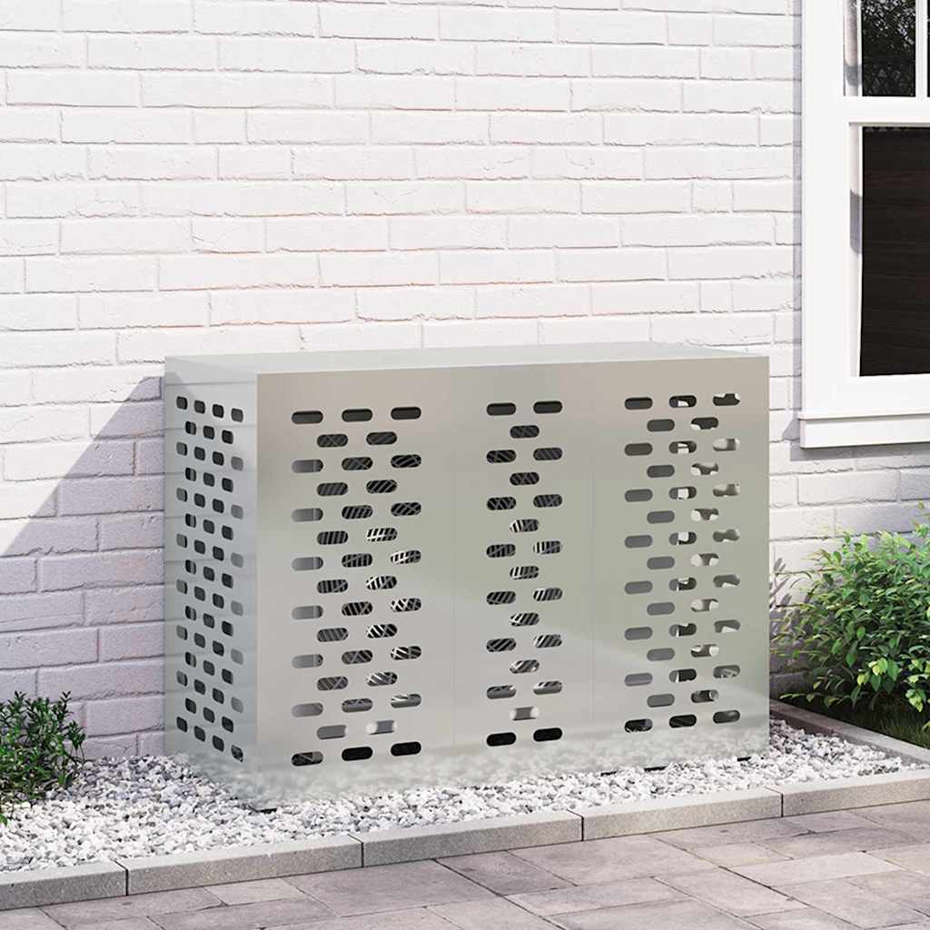 Pokrov za klima uređaj Srebrno 110 x 50 x 80 cm Cinkani čelik