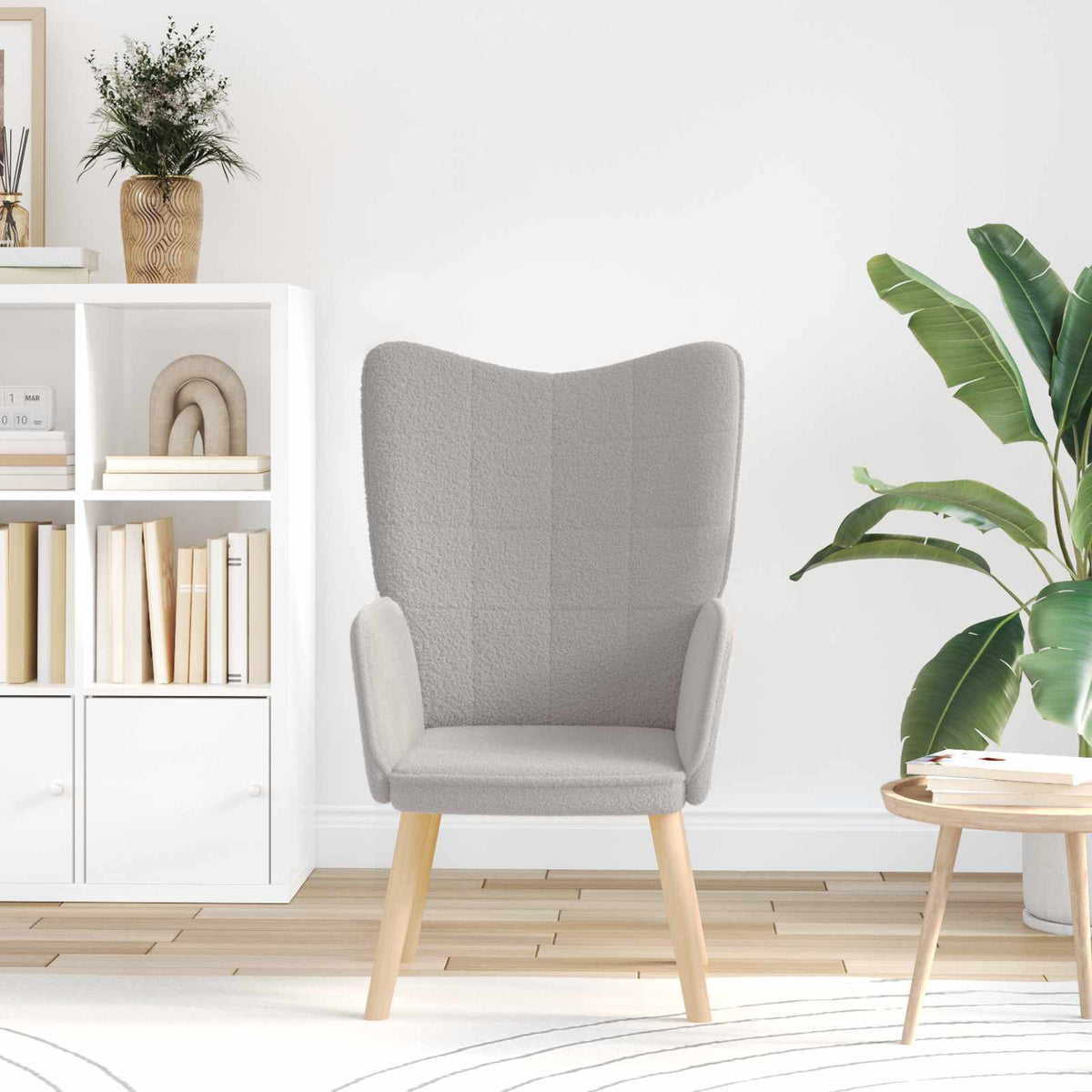 fotelja Svijetlo siva 62 x 67 x 95,5 cm Sherpa Tkanina