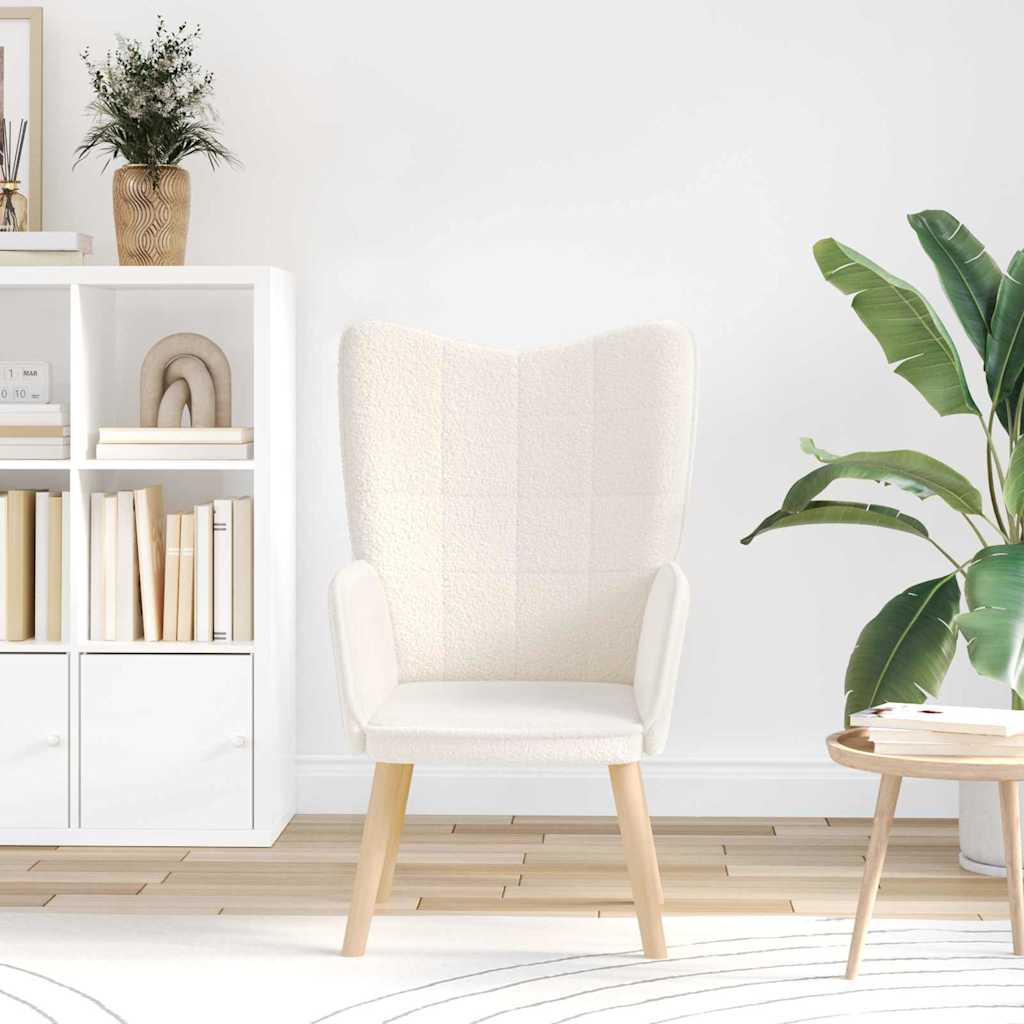 fotelja Krema 62 x 67 x 95,5 cm Sherpa Tkanina