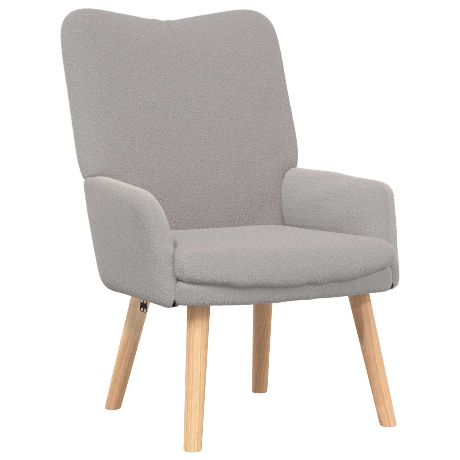 fotelja Svijetlo siva 63 x 67 x 94 cm Vuna i Plywood