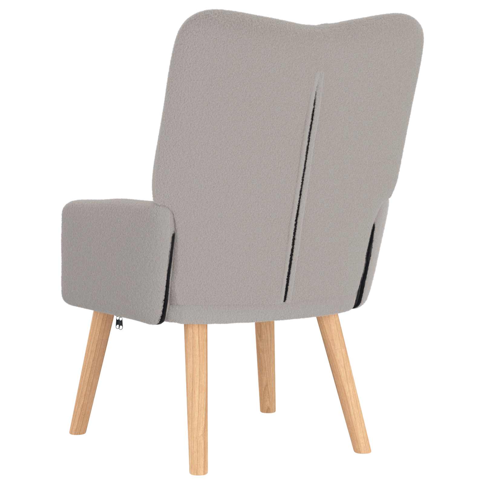 fotelja Svijetlo siva 63 x 67 x 94 cm Vuna i Plywood