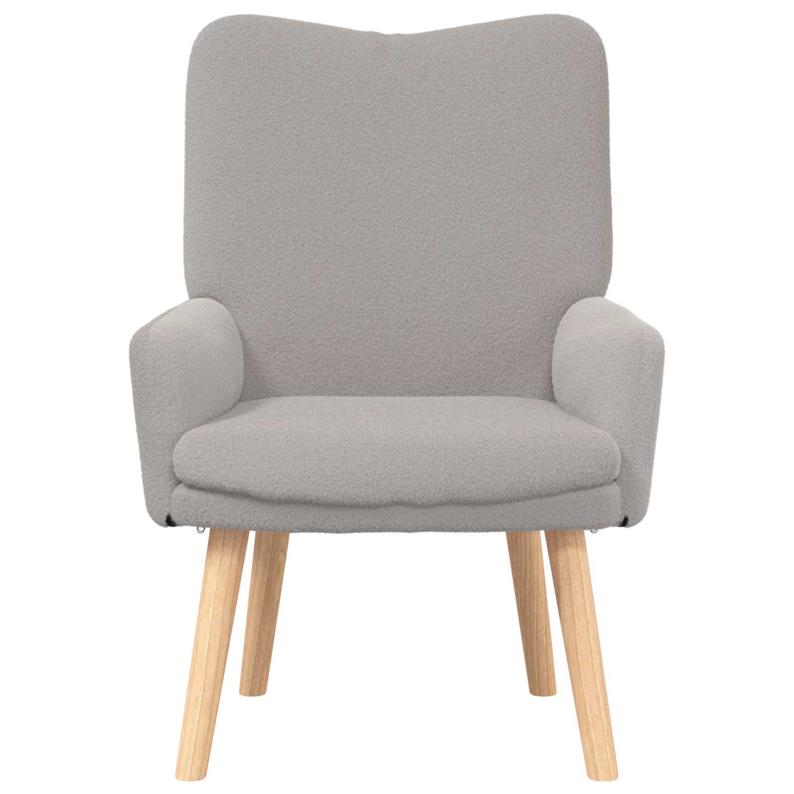 fotelja Svijetlo siva 63 x 67 x 94 cm Vuna i Plywood