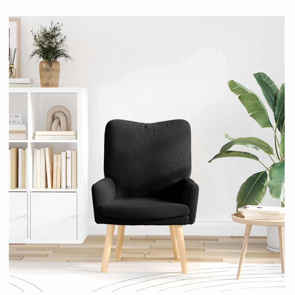fotelja Crna 63 x 67 x 94 cm Vuna i Plywood