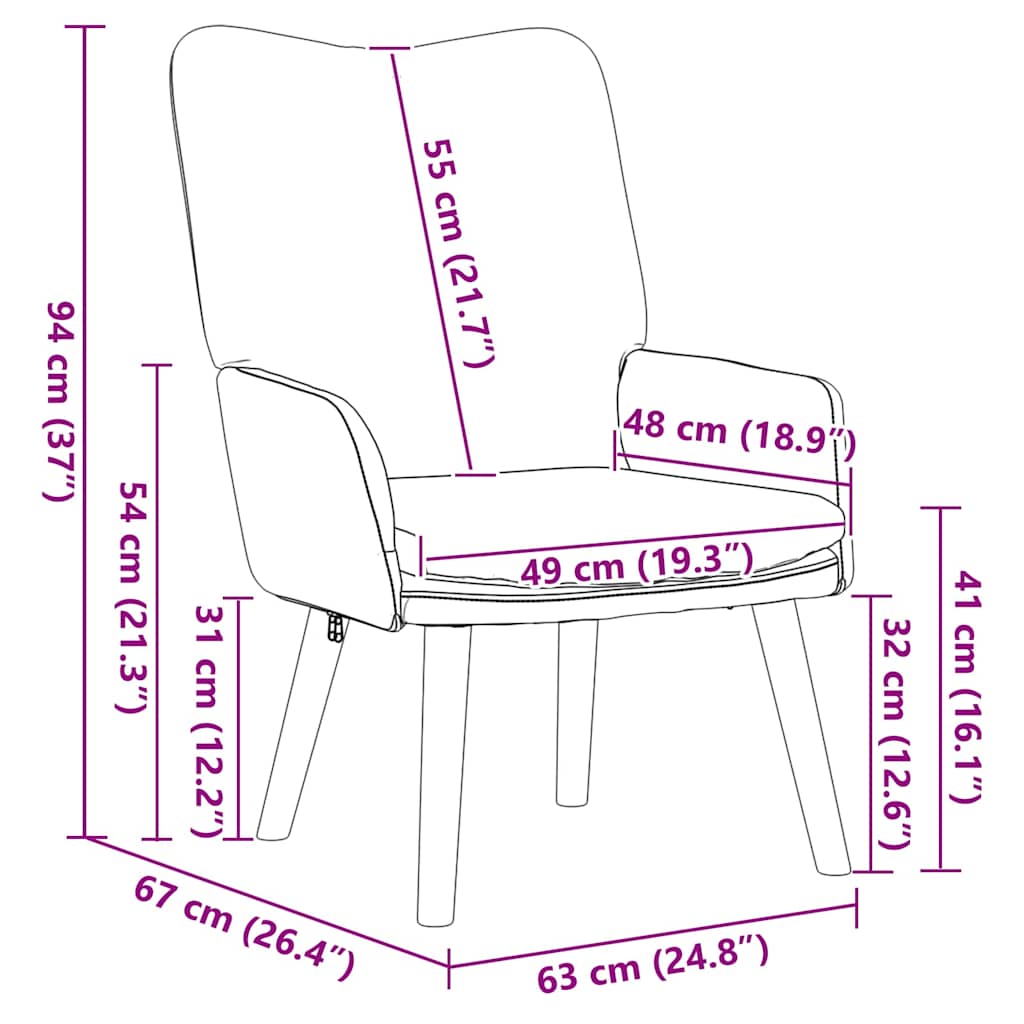 fotelja Crna 63 x 67 x 94 cm Vuna i Plywood