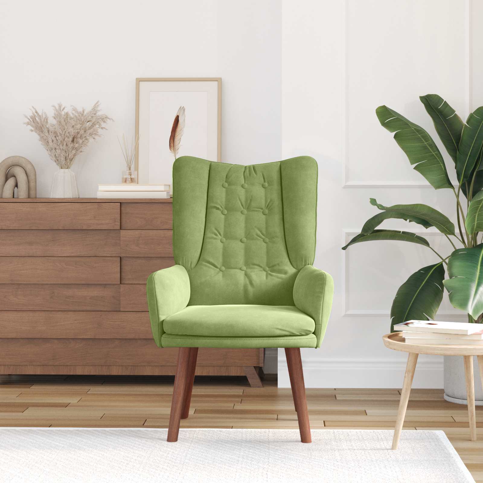 fotelja Svijetlo zelena 63 x 67 x 94 cm Baršun