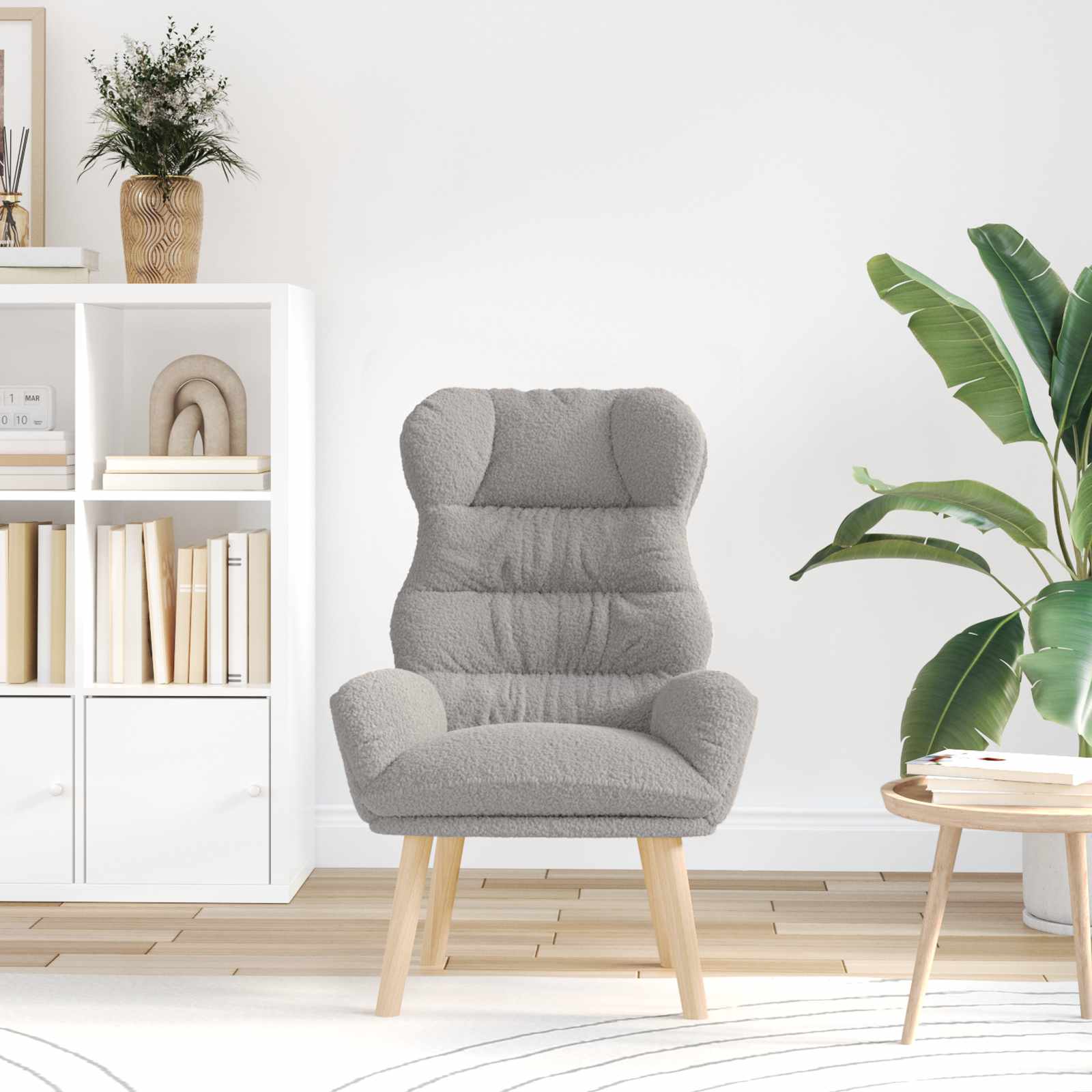 fotelja Svijetlo siva 69 x 74 x 93 cm Sherpa Tkanina