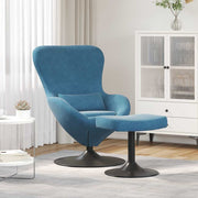 Jaja Stolica s Pufom with Footstool Plava Baršun