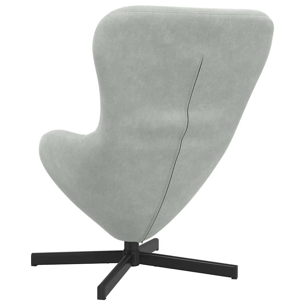 Jajolika fotelja Svijetlo siva 63 x 73 x 90 cm Baršun