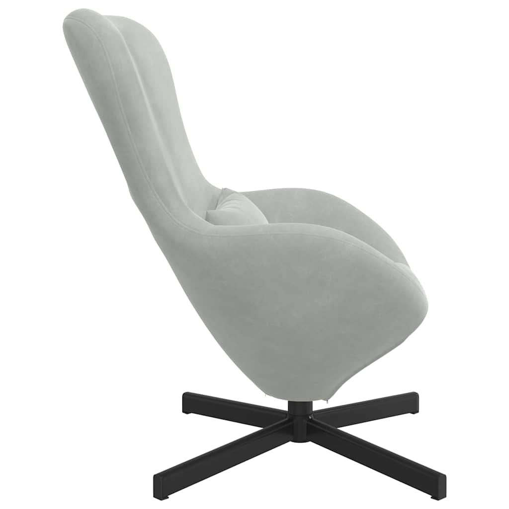 Jajolika fotelja Svijetlo siva 63 x 73 x 90 cm Baršun