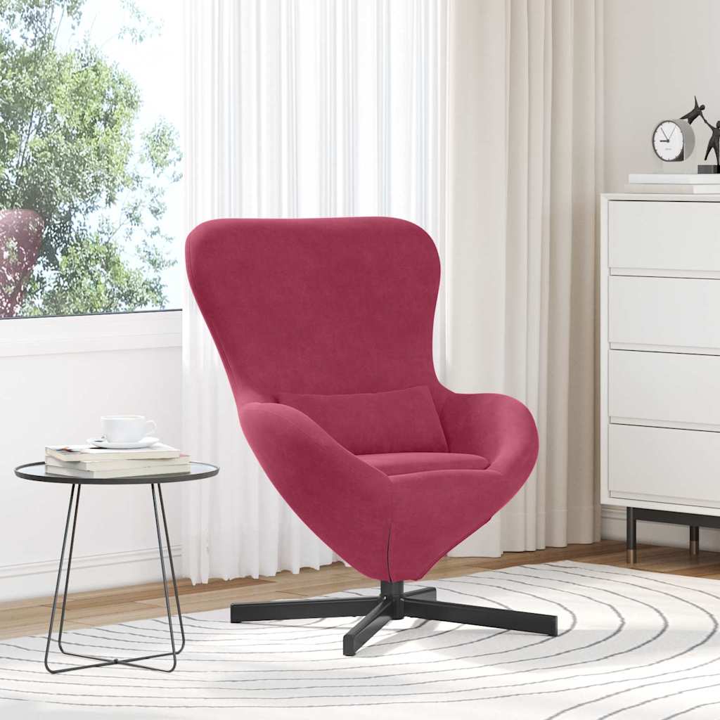 Jajolika fotelja Vinska crvena 63 x 73 x 90 cm Baršun
