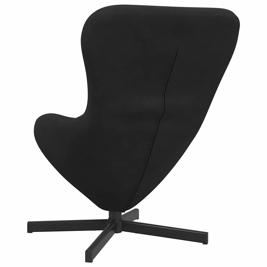 Jajolika fotelja Crna 63 x 73 x 90 cm Baršun