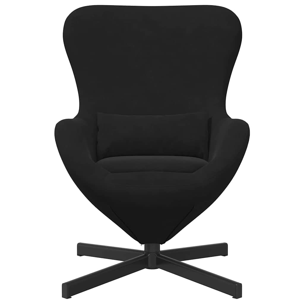 Jajolika fotelja Crna 63 x 73 x 90 cm Baršun