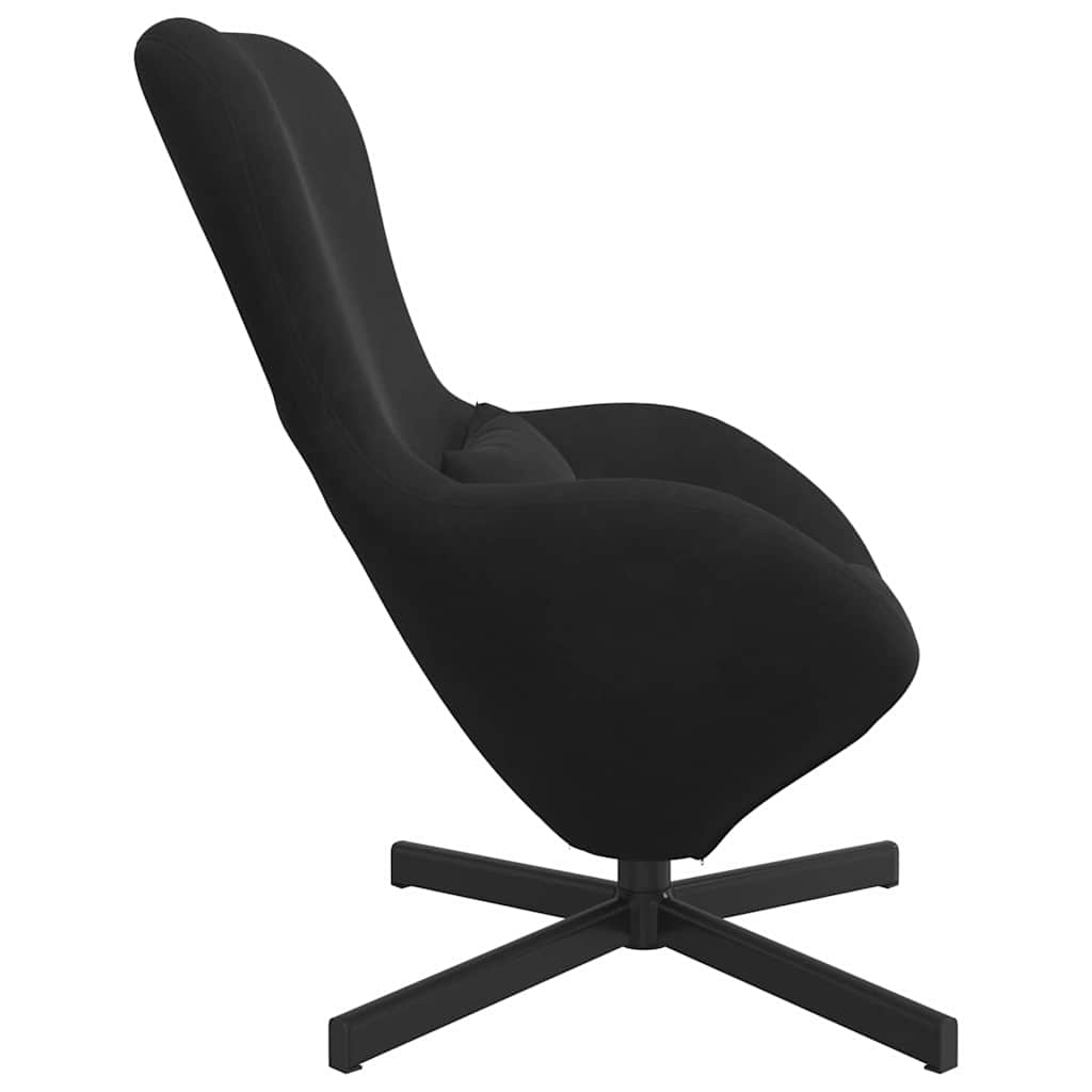 Jajolika fotelja Crna 63 x 73 x 90 cm Baršun