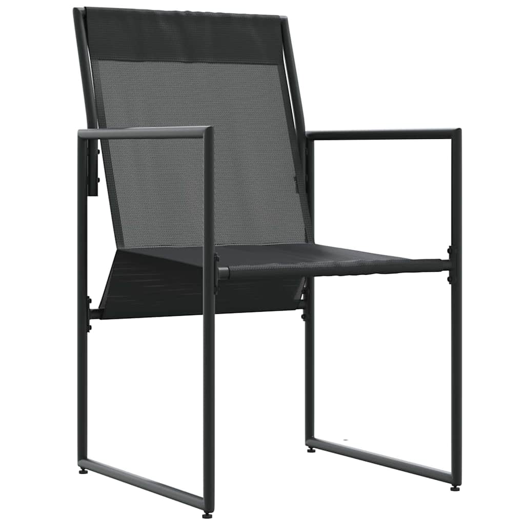 Stolica s jastukom 4 pcs Crna i antracit Tekstilen