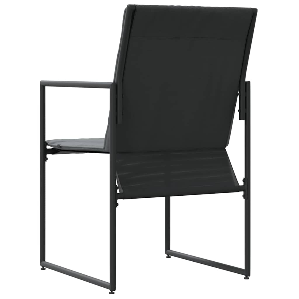 Stolica s jastukom 4 pcs Crna i antracit Tekstilen