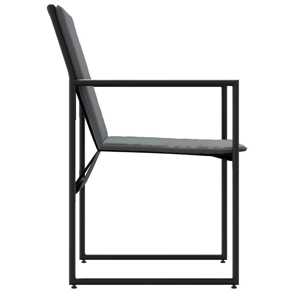 Stolica s jastukom 4 pcs Crna i antracit Tekstilen