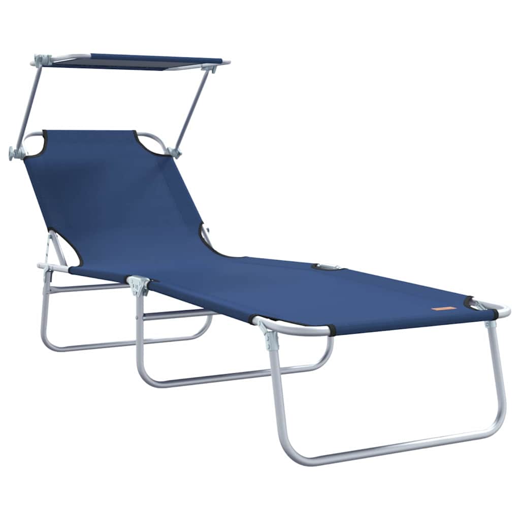Ležaljka 2 pcs Plava 58 x 188 x 77cm Poliester