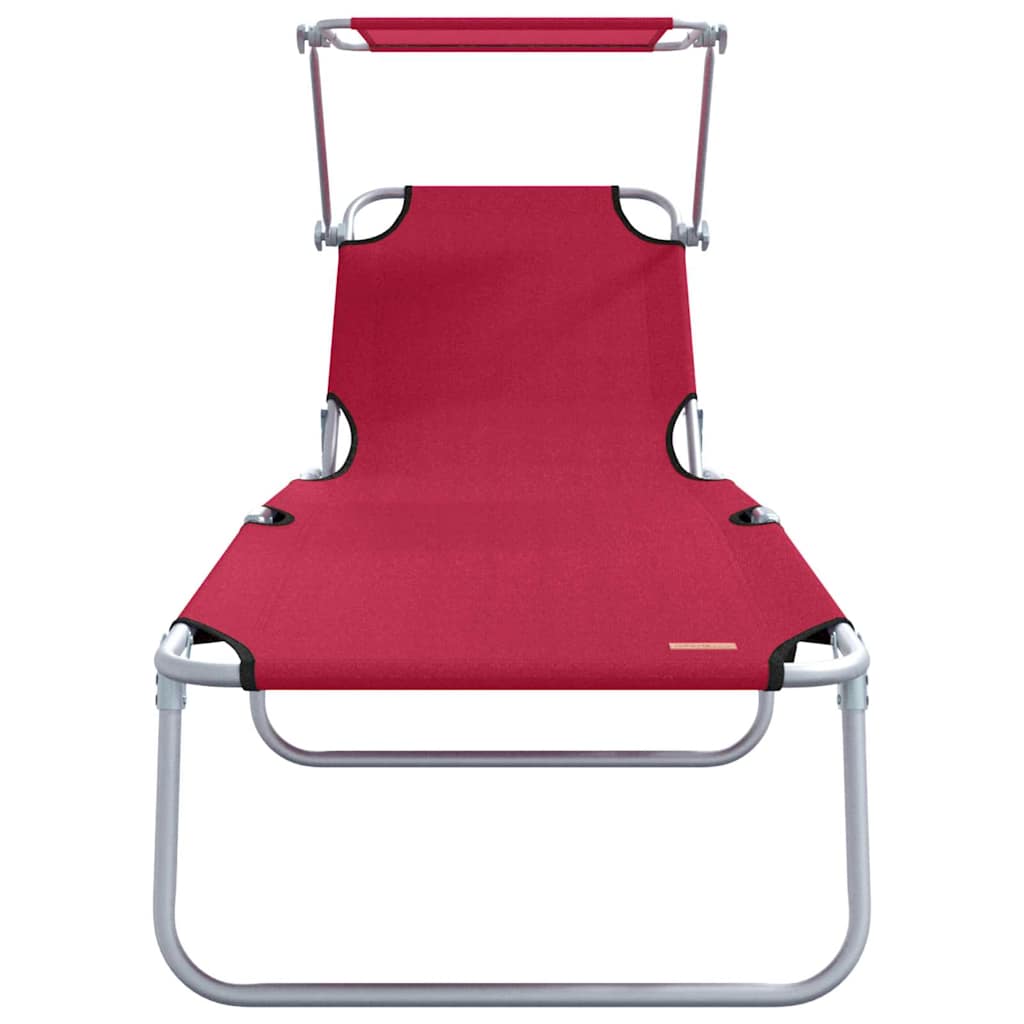 Ležaljka 2 pcs Crvena 58 x 188 x 77cm Poliester