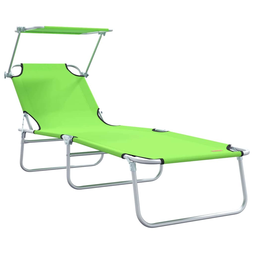 Ležaljka 2 pcs Zelena 58 x 188 x 77cm Poliester