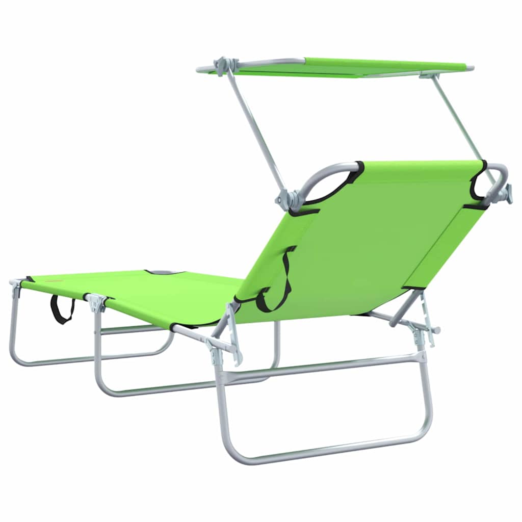 Ležaljka 2 pcs Zelena 58 x 188 x 77cm Poliester