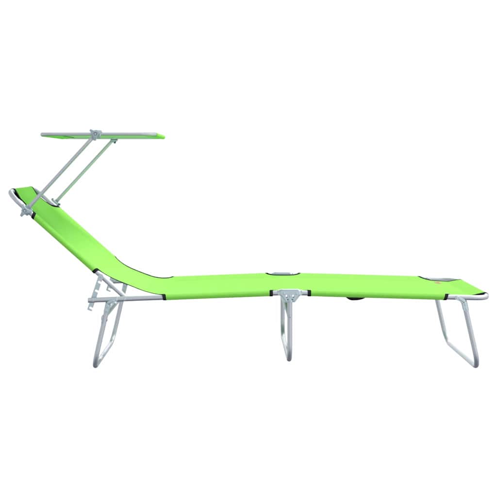 Ležaljka 2 pcs Zelena 58 x 188 x 77cm Poliester