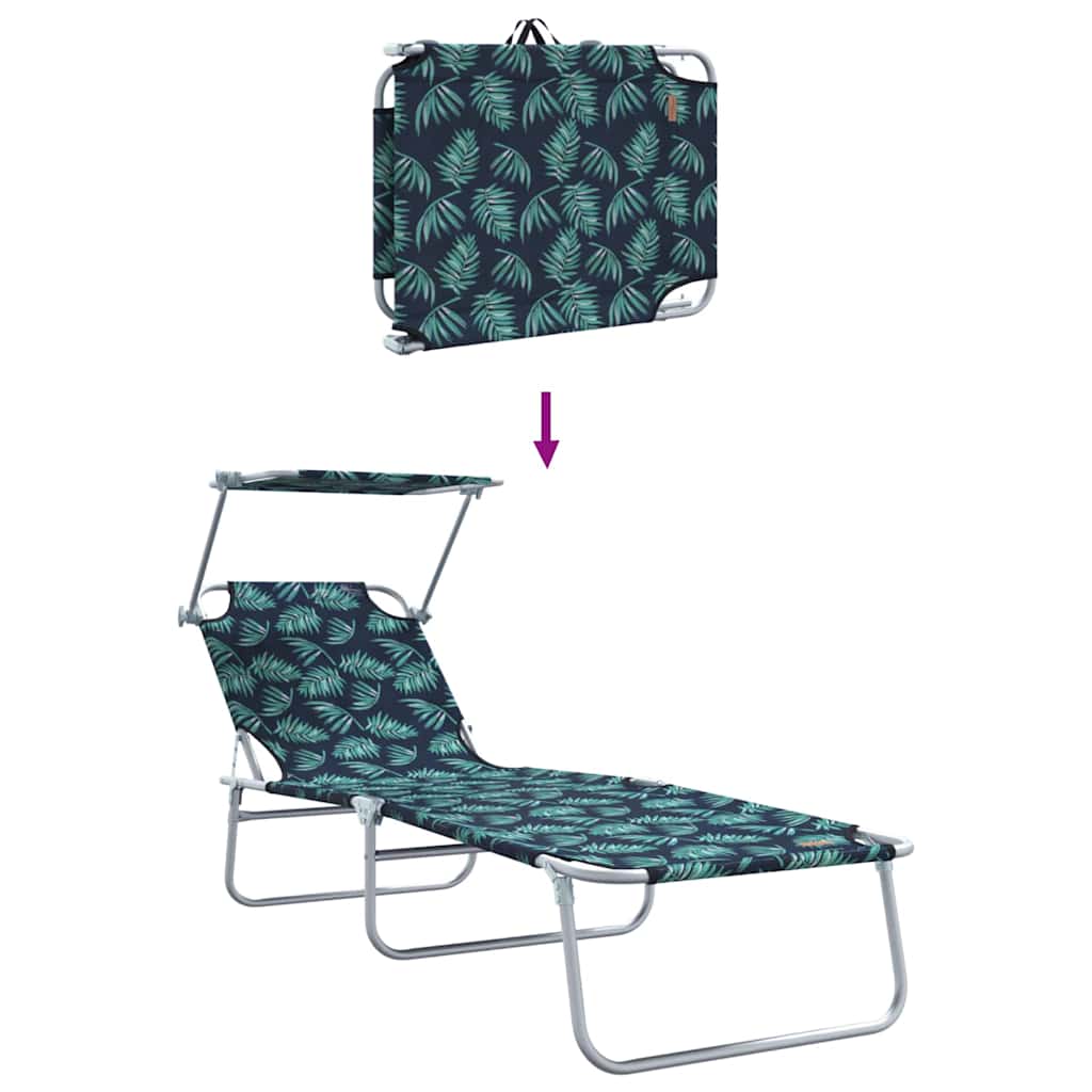 Ležaljka 2 pcs Zelena 58 x 188 x 77cm Poliester