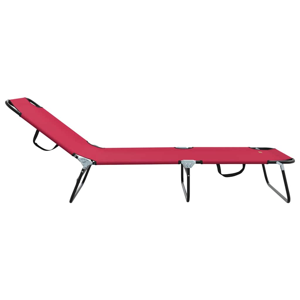 Sklopiva ležaljka za sunčanje Crvena 188 x 57 x 86,5 cm