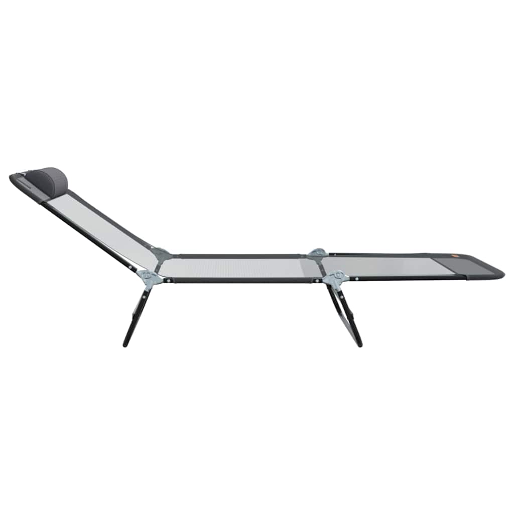 Sklopiva ležaljka za sunčanje Siva 182 x 55 x 85,5 cm Tekstilen