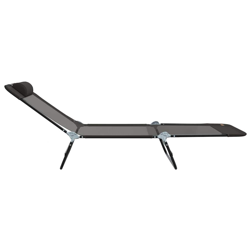 Sklopiva ležaljka za sunčanje 2 pcs Crna 182 x 55 x 85,5 cm