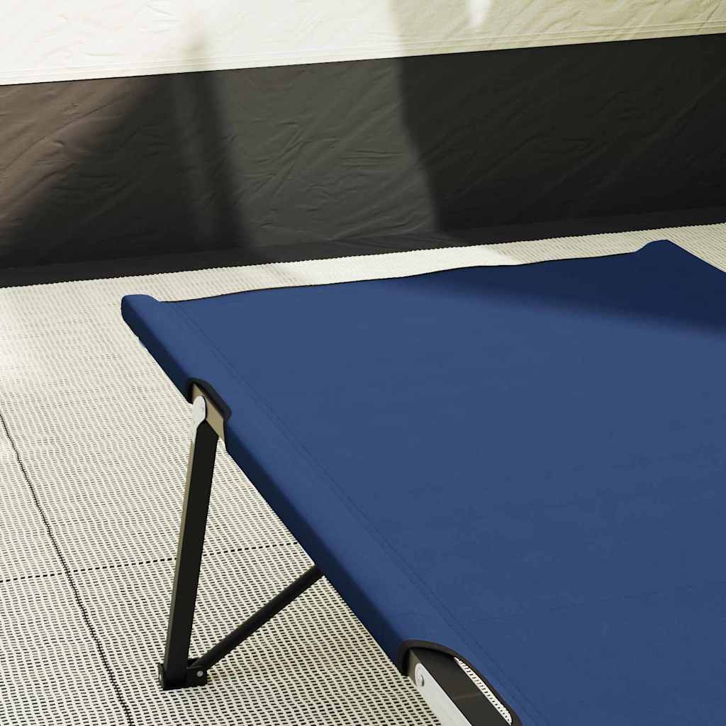 Sklopivi kamperski krevet Plava 206 x 76 x 74 cm Oxford i čelik