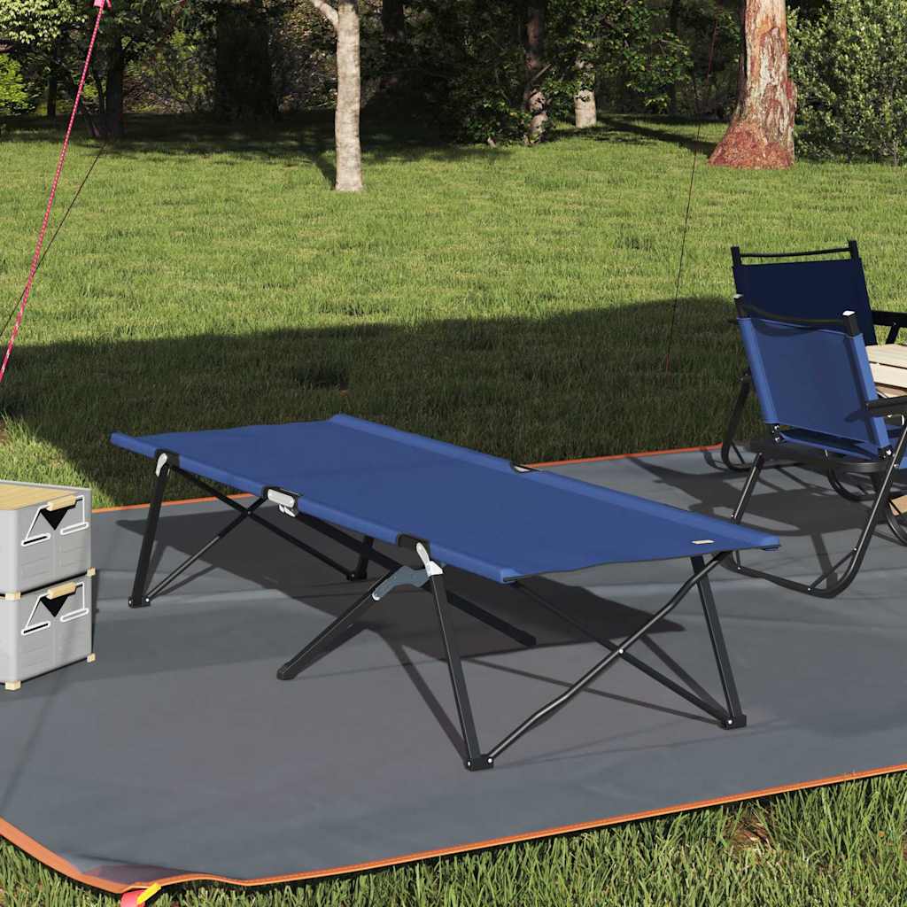Sklopivi kamperski krevet Plava 206 x 76 x 74 cm Oxford i čelik