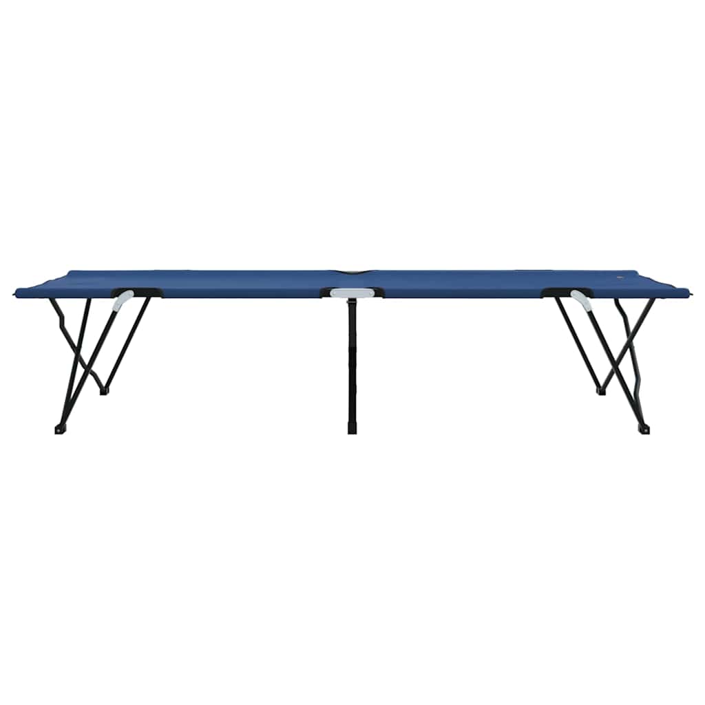 Sklopivi kamperski krevet Plava 206 x 76 x 74 cm Oxford i čelik