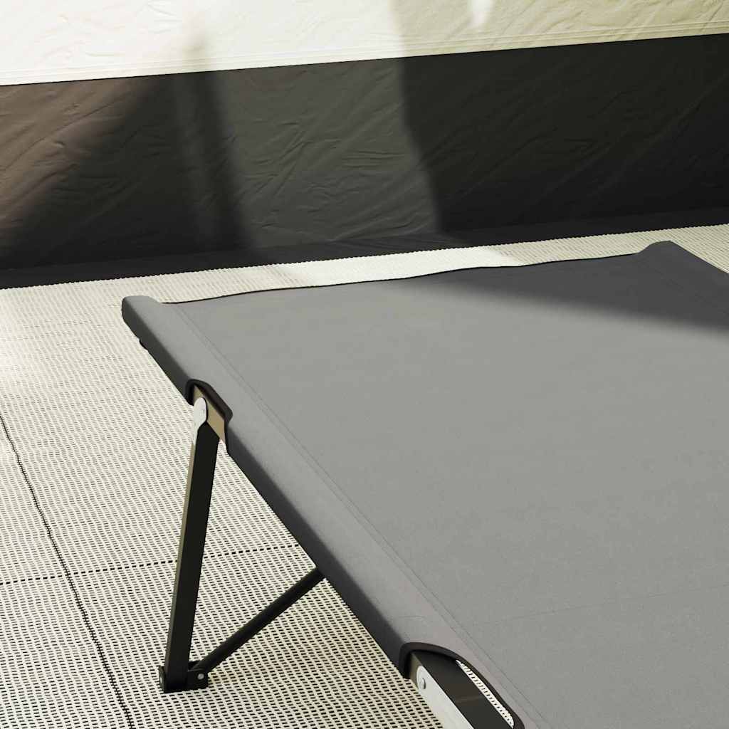Sklopivi kamperski krevet Siva 206 x 76 x 74 cm Oxford i čelik
