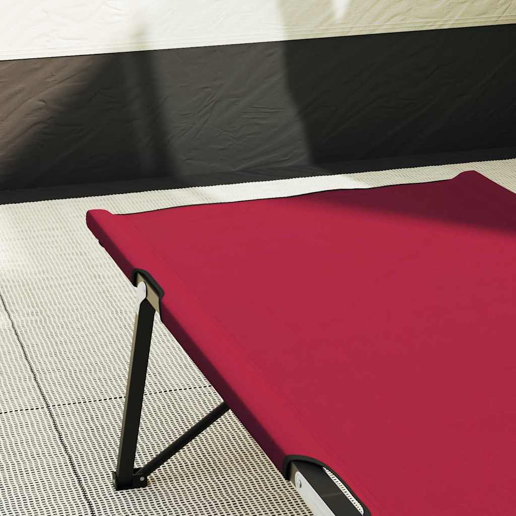 Sklopivi kamperski krevet 2 pcs Crvena 206 x 76 x 74 cm