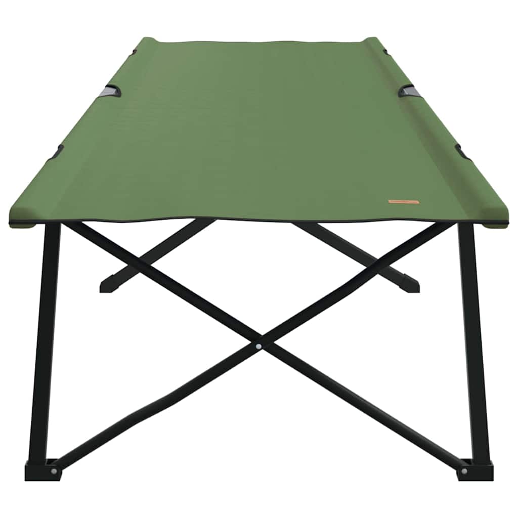 Sklopivi kamperski krevet 2 pcs Zelena 206 x 76 x 74 cm