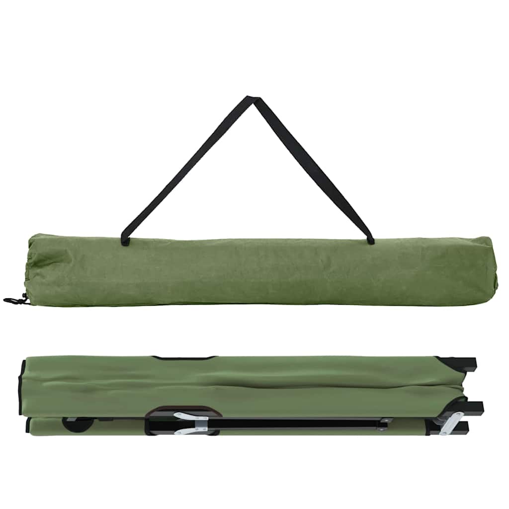 Sklopivi kamperski krevet 2 pcs Zelena 206 x 76 x 74 cm