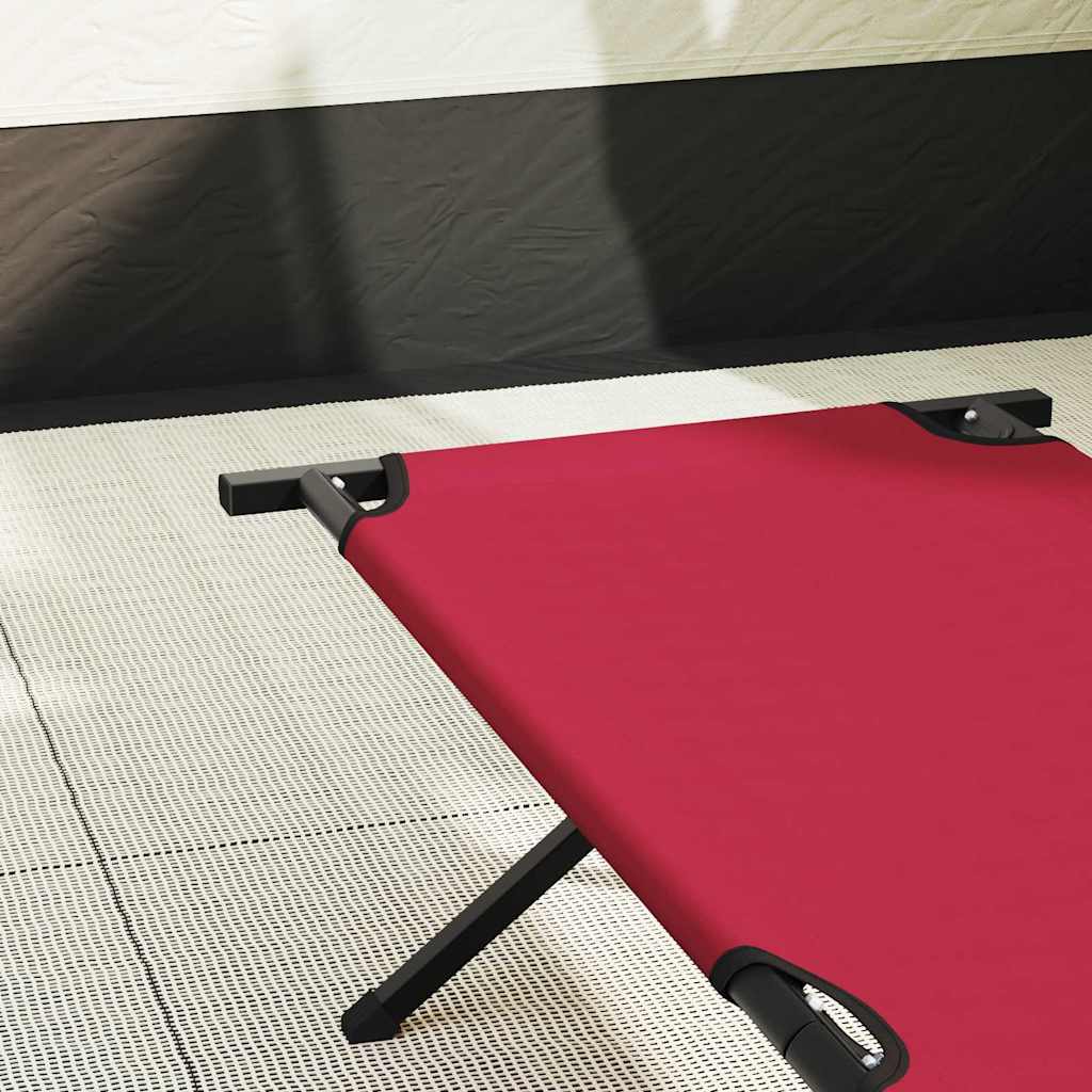 Sklopivi kamperski krevet 2 pcs Crvena 193 x 69 x 45 cm