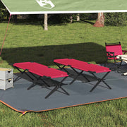 Sklopivi kamperski krevet 2 pcs Crvena 193 x 69 x 45 cm