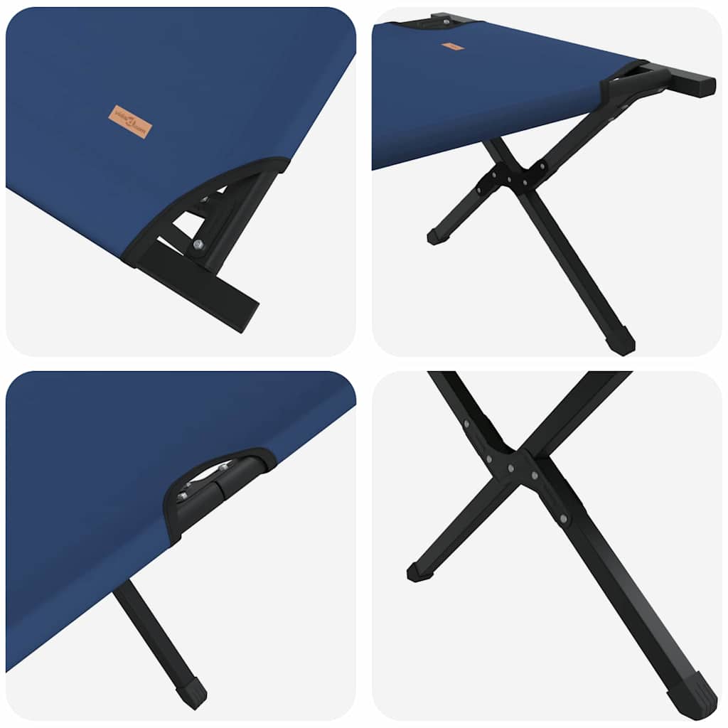 Sklopivi kamperski krevet 2 pcs Plava 210 x 80 x 46 cm