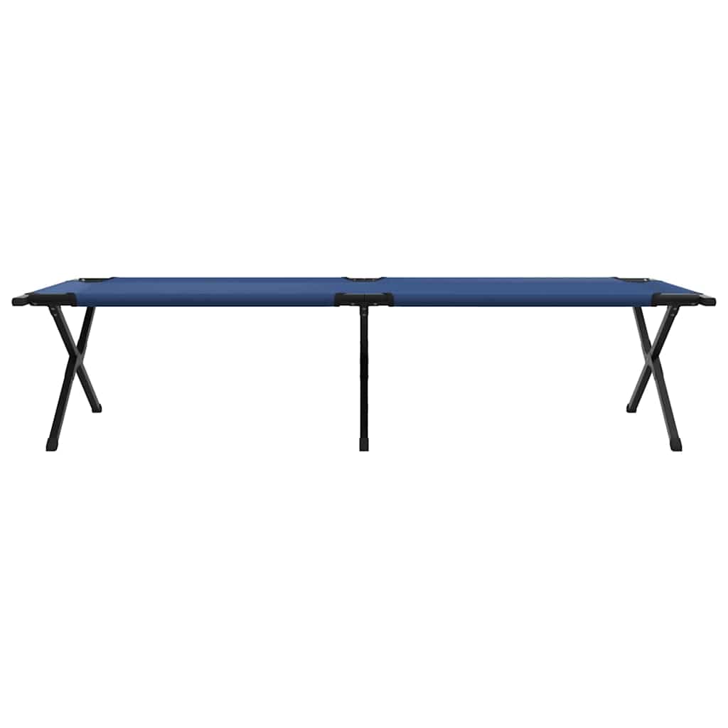 Sklopivi kamperski krevet 2 pcs Plava 210 x 80 x 46 cm