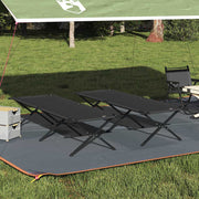 Sklopivi kamperski krevet 2 pcs Crna 210 x 80 x 46 cm