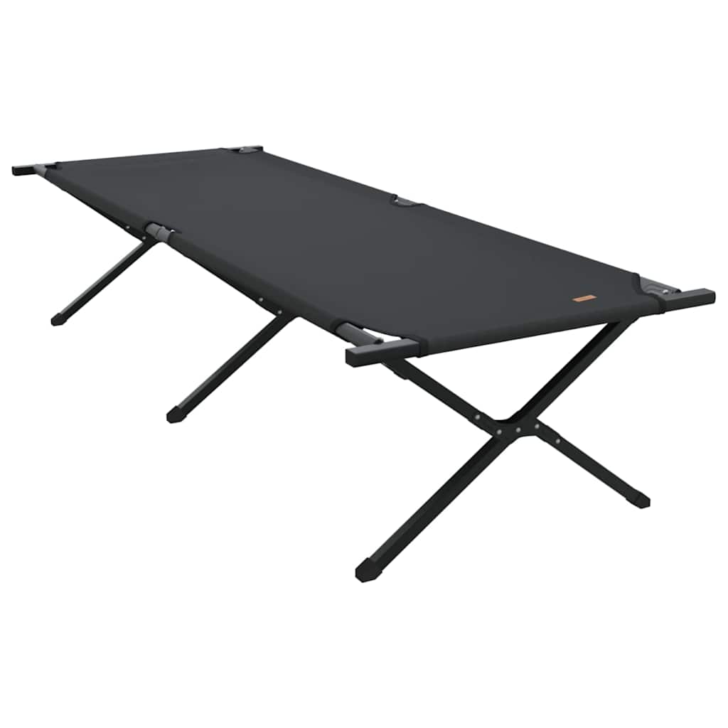 Sklopivi kamperski krevet 2 pcs Crna 210 x 80 x 46 cm