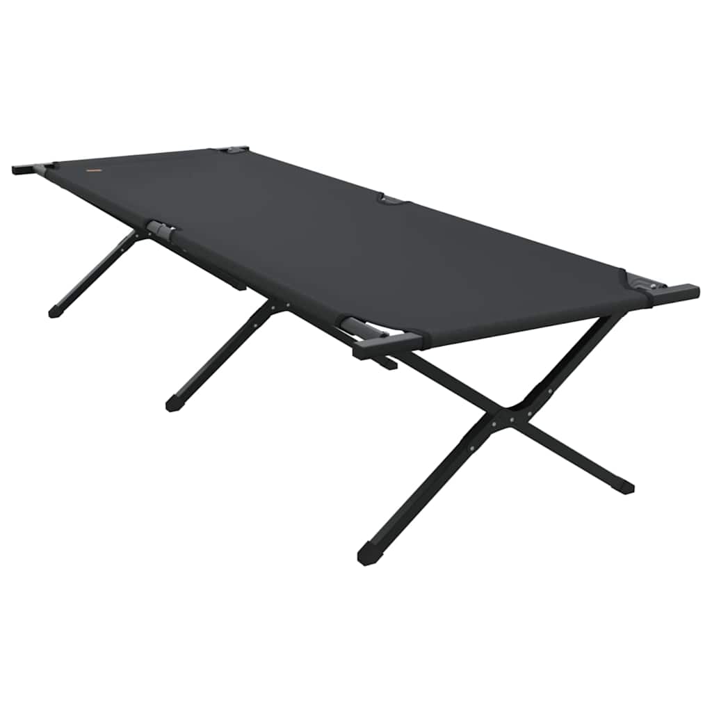 Sklopivi kamperski krevet 2 pcs Crna 210 x 80 x 46 cm