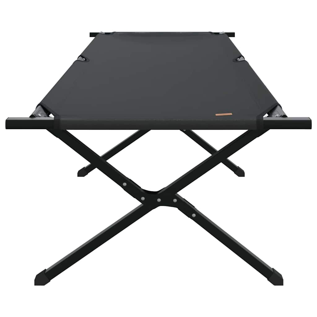 Sklopivi kamperski krevet 2 pcs Crna 210 x 80 x 46 cm
