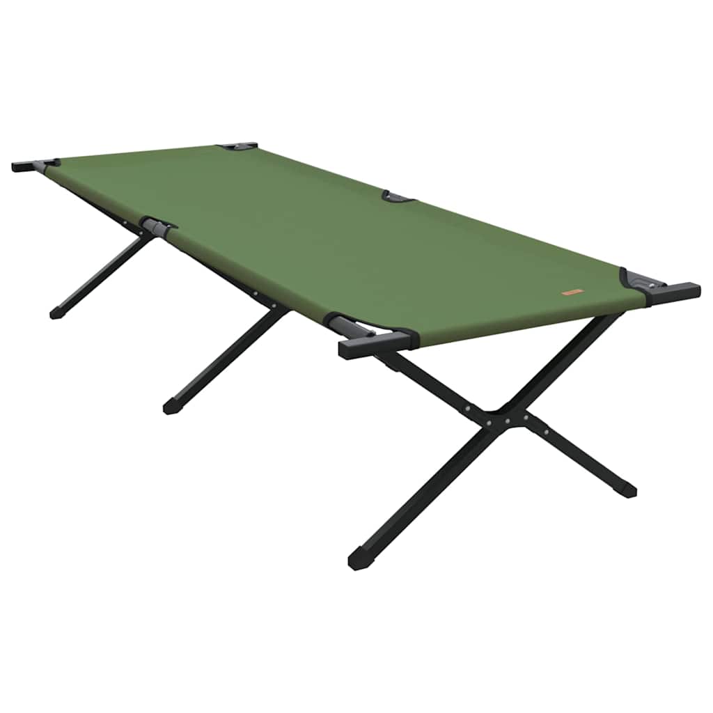 Sklopivi kamperski krevet 2 pcs Zelena 210 x 80 x 46 cm