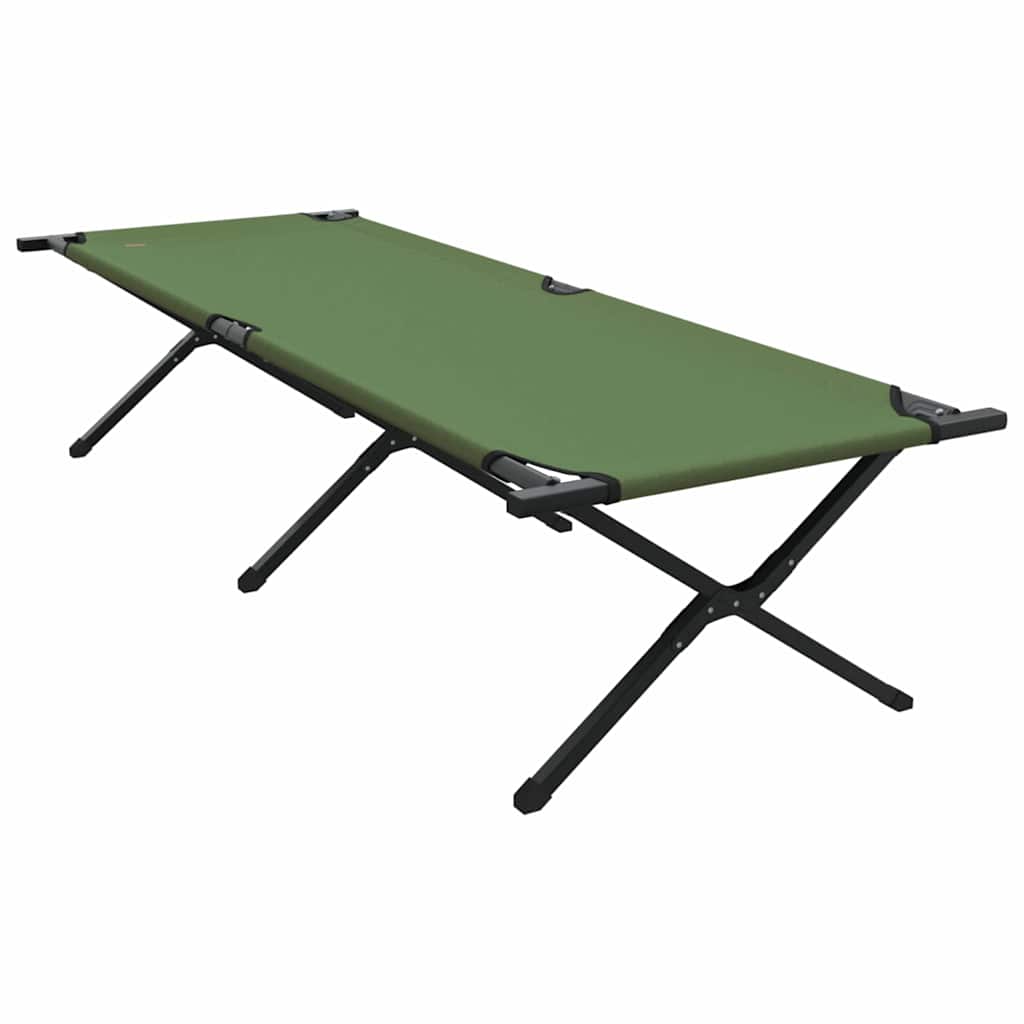 Sklopivi kamperski krevet 2 pcs Zelena 210 x 80 x 46 cm