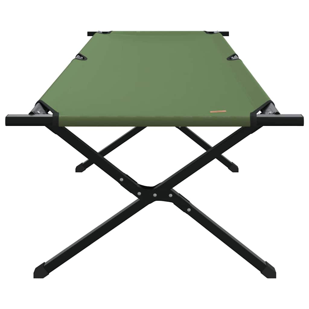 Sklopivi kamperski krevet 2 pcs Zelena 210 x 80 x 46 cm