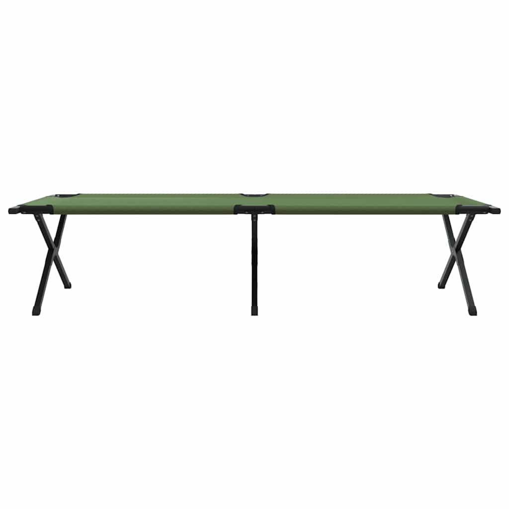 Sklopivi kamperski krevet 2 pcs Zelena 210 x 80 x 46 cm